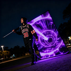 Etkinlik Tanıtımı ve Görsel Gösteriler için Drone ile Uçan LED Ekran P25 Şeffaf LED Film Ekranı - Product Image 2