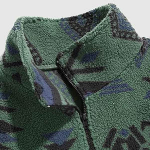 Sweat-shirt décontracté en coton avec fermeture éclair, couleur unie, imprimé numérique, coupe ample, pull confortable pour la saison hivernale - Product Image 4