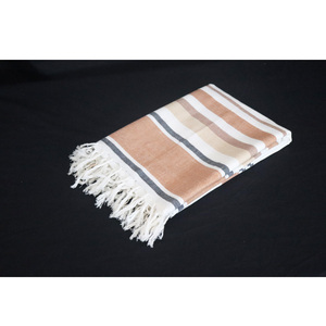 Toalla Fouta Hammam Turca de Lujo Moderna a Rayas Reciclada, la Mejor Calificada para Exportación, Ecológica, de Algodón, de Secado Rápido y Súper Suave - Product Image 4