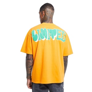 Vente en gros de t-shirts bouffants jaunes épais 100% coton T-shirts pour hommes Impression bouffante D parfaite pour les hommes - Product Image 1