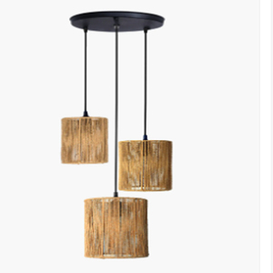 Lampe suspendue en corde tressée - Product Image 1