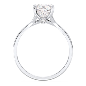 REYES Wholesale Jewelry Classic Design 14K White Gold Moissanite Engagement Band <b>Rings</b> for Women Luxury <b>Wedding</b> Fine Jewelry - Product Image 6