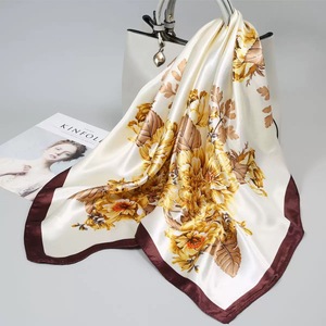 Kneka <b>Satin</b> Silk <b>Hijab</b> Scarves Solid Casual Multi-Functional Square All Seasons Muslim Women 80*180 - Product Image 5