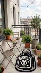 Alfombra Moderna de Lana con Forma de Botella Única, Tejida a Mano, Suave y Afelpada, para Decoración de Dormitorio o Sala de Estar - Product Image 3