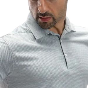 Men Light Grey Polo <b>Shirt</b> Short Sleeve <b>Collared</b> <b>T</b> <b>Shirt</b> Casual Golf Sportswear Top Custom Logo Manufacturer Wholesale Apparel - Product Image 2