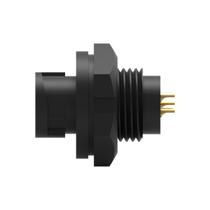 Conector Impermeable IP67 de 5 Pines, Tipo Soldadura, Carcasa de Nailon, Contacto de Latón, Bloqueo Trasero - Product Image 5