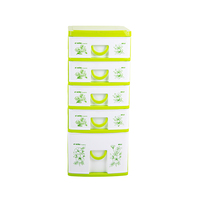 Organisateur de bureau polyvalent en plastique moderne, écologique et durable à 5 niveaux, tiroirs de rangement pour bijoux, aliments et articles de maison