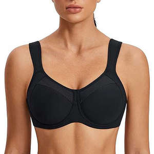 Sujetador deportivo de yoga para mujer, de color liso, sin espalda, de un solo hombro, transpirable, de secado rápido, de Spandex/Nylon, con tirante grueso y corte alto frontal - Product Image 5