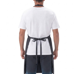 Delantal clásico de algodón tejido con cintura ajustable, un bolsillo, delantales de trabajo para cocinar, delantales de chef totalmente personalizables en venta - Product Image 2