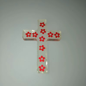 Cruz de Resina para Decoración de Escritorio, Artesanía Religiosa Hecha a Mano, Modelo de Ángel con Color Personalizado, Alta Calidad para Uso Doméstico - Product Image 1
