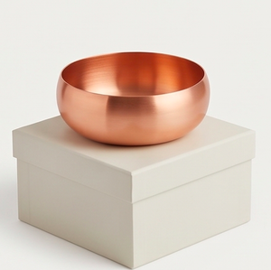 Bol de service en cuivre poli de qualité supérieure, bol à mélanger en cuivre pour usage en cuisine et pour offrir en cadeau - Product Image 6