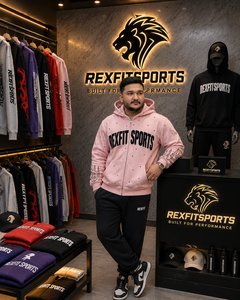 Sweat à capuche rose personnalisé pour homme, coupe oversize, style streetwear, imprimé flamme, fermeture éclair intégrale, fabricant de marques privées - Product Image 4