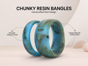 Handcrafted <b>Resin</b> Large Chunky Bangles Wholesale Supplier for Fashion Statement Jewelry and Contemporary Runway Accessories - Product Image 6