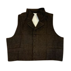 Men Tweed Vest <b>Waistcoat</b> Button Front Sleeveless Jacket Retro Workwear Reproduction Early 19th Century Vest <b>Waistcoats</b> - Product Image 5
