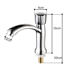Lavabo de baño moderno de un solo orificio con grifo curvo de latón y manija negra de ABS, modelo VN 138-T3 KSN, venta al por mayor - Product Image 2