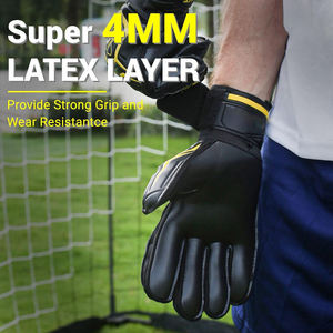 Gants de gardien de but de football antidérapants personnalisés AOSIKA, fabrication en PU professionnel, protection des doigts et du pouce, fermeture à boucle et crochet - Product Image 5