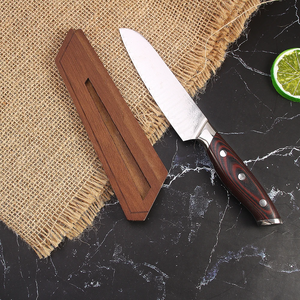 Couteau de chef en acier Damas de style japonais, manche en bois de rose, couteau de cuisine professionnel, OEM ODM - Product Image 3