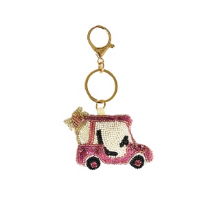 Seed Beads Embroidery <b>Elephant</b> Keychain Decorative <b>Gift</b> Accessory Seed Beads Handcrafted Bird Embroidery Keychain Fashion Key - Product Image 6