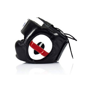 Protège-tête de boxe en cuir PU rouge unisexe, casque de sport protecteur avec fermeture à boucle pour la protection de la tête - Product Image 4