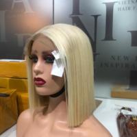Perruque Bob Blonde 10 Pouces Cheveux Vierges Blonds, 100% Cheveux Humains Vietnamiens, Extension de Cheveux