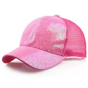 Unisex <b>Sequin</b> <b>Mesh</b> Baseball Cap Adjustable Breathable Fashion Hat for Spring Summer Casual Wear - Product Image 6