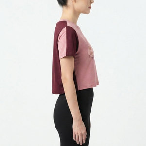 Camiseta corta para mujer, de uso diario, cómoda, de tela suave, manga corta, cuello redondo, ligera, para verano, para atuendos casuales diarios - Product Image 4
