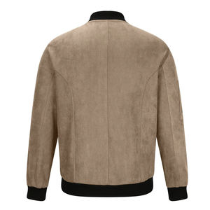 PREMIUM <b>MEN</b> CUSTOM VARSITY <b>JACKET</b> WHOLESALE VINTAGE FAUX SUEDE <b>BASEBALL</b> <b>JACKET</b> WITH SLEEVE ZIPPER POCKET - Product Image 6