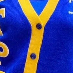 Women's Royal Blue <b>Cardigan</b> Sweater Classic Button Front Knitwear Soft Comfortable <b>Long</b> Sleeve Casual Fashion Outerwear Apparel - Product Image 3