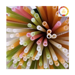 Pajitas para Beber de Arroz |   Pajitas Comestibles de Colores Variados |   Biodegradable |   Uso en Fiestas y Eventos |   Proveedor al por Mayor - Product Image 1