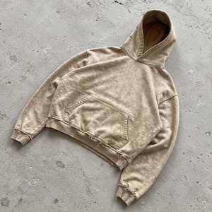Sweat à capuche oversize délavé à l'acide, 400 GSM, en molleton de coton, style vintage usé, streetwear pour boutiques (vente en gros) - Product Image 5