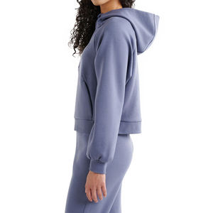 Sudadera con capucha de forro polar personalizada con media cremallera, unisex, transpirable, repelente al agua, informal, de alto rendimiento, superventas - Product Image 5