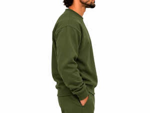 Sudadera OARH_INT para Hombre, Cuello Redondo, Color Verde Oliva, Corte Regular, 100% Algodón Felpa, Logotipo Estampado en la Parte Delantera, Estilo Casual para Otoño - Product Image 2