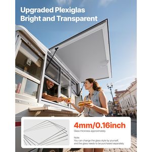 Finestra di Servizio in Lega di Alluminio 60x36 Pollici per Food Truck, Angolo di 85 Gradi, con 6 Funzioni Scorrevoli - Product Image 2