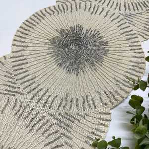 Handmade Bamboo <b>Round</b> Table Mat 400 Mm Bohemian Design Natural Color <b>Placemat</b> for Dining Table Decor - Product Image 4