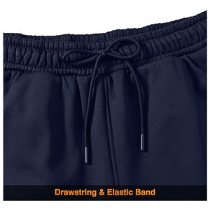 ชุดวอร์มบุขนแกะสำหรับผู้ชาย เสื้อแจ็คเก็ตมีฮู้ด กางเกงวอร์มสำหรับวิ่งและเล่นกีฬา พร้อมกระเป๋าซิป เก็บความอบอุ่น - Product Image 5