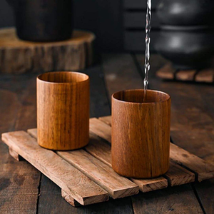 แก้วไม้เคลือบผิวไม้ธรรมชาติสำหรับเสิร์ฟชา กาแฟ นม และเครื่องดื่ม - Product Image 4