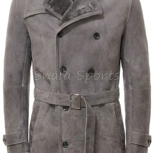 Veste en cuir pour homme, veste en cuir de mouton, veste en cuir véritable, nouveau design, classique, hiver, fourrure de mouton véritable - Product Image 3