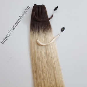 Extensiones de cabello de trama Genius vietnamita Remy 100% más vendidas directamente de Vietnam cabello humano blanqueado único - Product Image 1