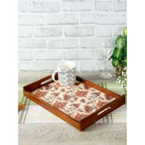 Perfecto para regalos y decoración de cocina | Bandeja de madera hecha a mano con pintura artística de esmalte para uso diario | - Product Image 4