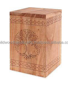 Urnas de cremación de madera de nuevo diseño para urnas de madera para adultos Urnas funerarias Tamaño personalizado Suministros funerarios - Product Image 2
