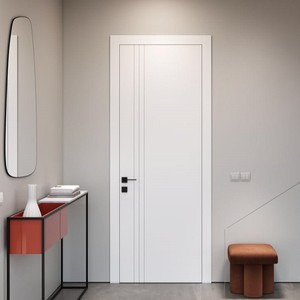 Puerta de Panel Liso de MDF con Acabado de Madera de Roble y Teca, Resistente a la Humedad, Estilo Moderno y Lujoso, Venta al por Mayor de Fábrica para Interiores - Product Image 3