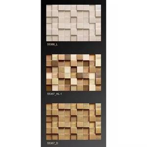 Azulejos de cerámica para pared de 30x45 cm, color marrón, 300x450 mm, diseño de madera, decoración 3D, azulejos de cerámica rotos en oferta. - Product Image 1