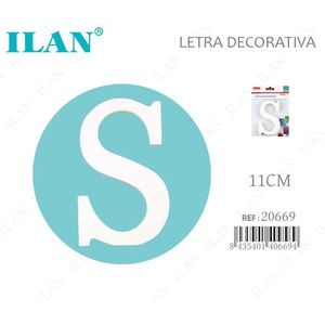 Ilan Lettera Decorativa S 11Cm Bianca Arte Murale Decorazione Casa - Product Image 1