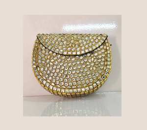 Bolso de Mano de Lujo para Mujer, con Cadenas de Perlas y Diamantes, Cristal, para Fiestas de Verano, Bodas, con Bolsillo para Celular - Product Image 6