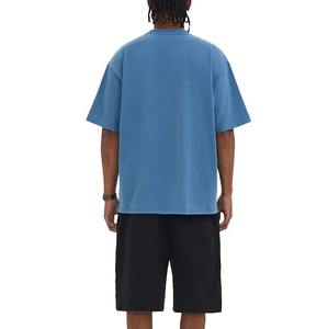 T-shirt en coton épais délavé à l'acide, style streetwear, personnalisable avec logo, vintage, pour homme - Product Image 3