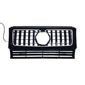 Nuova Griglia LED Stile GT con Lamelle Verticali per <span class=keywords><strong>Mercedes</strong></span> Classe G W463 2004-<span class=keywords><strong>2018</strong></span>, Materiale ABS, Installazione Diretta, Cina - Product Image 3