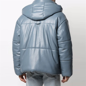 2026 <b>Men's</b> Winter Adjustable Hem Cotton Loose Solid Color Stand Collar Thick Youth <b>Man</b> Puffer <b>Jacket</b> - Product Image 3