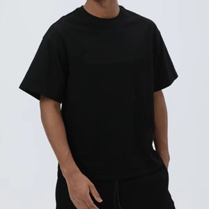เสื้อยืดแขนสั้นทรงโอเวอร์ไซส์ผ้าถักเนื้อหนาสำหรับผู้ชาย พิมพ์ลายตามสั่ง ผ้าฝ้าย 100% คอทรงโอ - Product Image 4