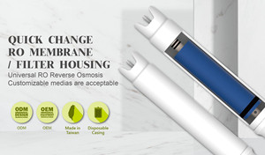 Membrane RO encapsulée de 50 GPD à 200 GPD avec connecteur de type tige de 1/4 pouce Membrane d'osmose inverse jetable pour usage domestique - Product Image 4