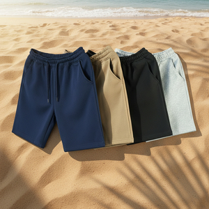 Men's French Terry <b>Shorts</b> Cotton Sweat <b>Shorts</b> Adjustable Mid Waist Drawstring Closure Eco-Friendly Breathable Anti-UV Quick Dry - Product Image 5